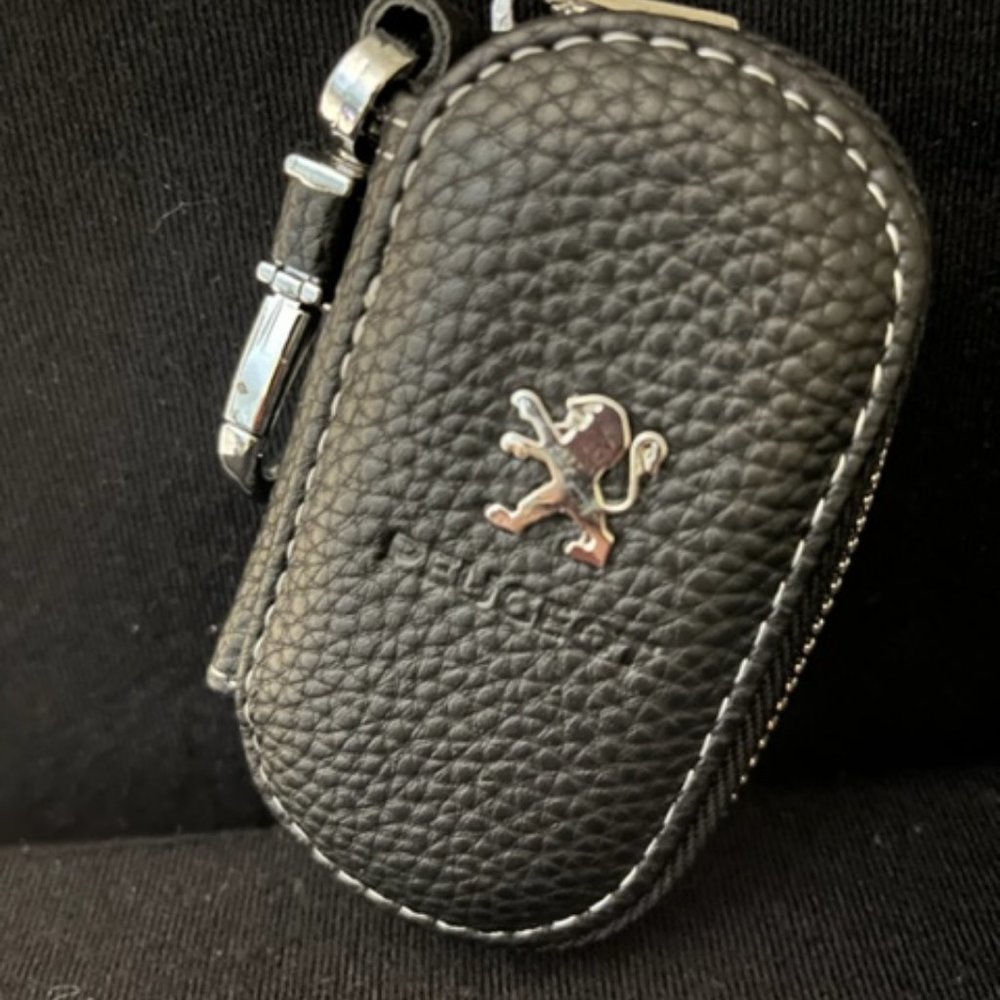 Multi Brand Peugeot Leather Black Key Cover #977